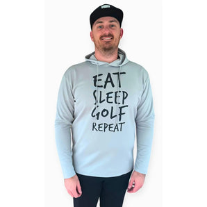 Eat Sleep Golf Repeat Loose Fit Lightweight Hoodie - Bite Hard x Eynstyn Athletics